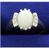 Image 1 : Opal & Diamond Ring