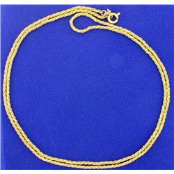 Italian Made 24 Inch Rope Style Neck Chain