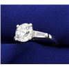 Image 2 : GIA Certified 2 1/2 ct TW Vintage Diamond Ring in Platinum