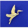 Image 1 : 14K Herring Bird Pendant