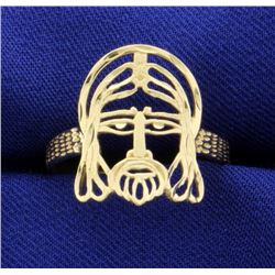 Unique Jesus' Face ring