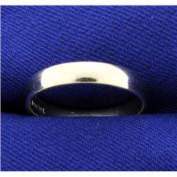 14K White Gold Wedding Band