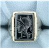 Image 1 : Hematite Gladiator Head Ring