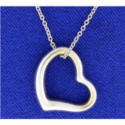 18K Italian Made Open Heart Necklace