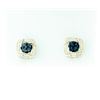 Image 1 : Blue Diamond Sterling Earrings