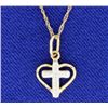 Image 1 : Cross and Heart Pendant on Chain