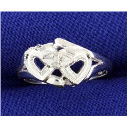 Double Heart Diamond Ring