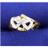 Image 1 : Diamond Double Heart Ring