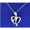 Image 1 : Diamond Heart pendant with chain