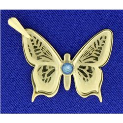 Blue Topaz Butterfly pendant