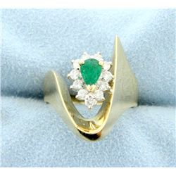 Emerald & Diamond Ring