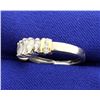 Image 2 : 14k White & Yellow Diamond Ring