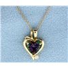 Image 1 : Mystic Heart Topaz & CZ in 10k Pendant