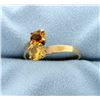 Image 2 : Vintage Citrine and Yellow Topaz Bypass 10k Yellow Gold Ring.