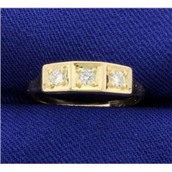 Vintage 3 Diamond 14k Ring