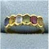Image 1 : 18k Yellow Gold Rainbow Gemstone Ring