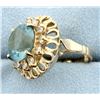 Image 2 : 5 ct. Aquamarine & Diamond Ring