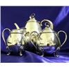Image 1 : 3 Piece Sterling Silver Tea Set-Spring Glory, International Silver