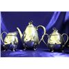 Image 2 : 3 Piece Sterling Silver Tea Set-Spring Glory, International Silver