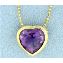 Amethyst Heart Necklace