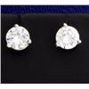 Image 1 : 1.1ct TW Diamond Stud Earrings in Platinum