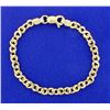 Image 1 : 14K White & Yellow Gold Link Bracelet