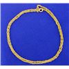 Image 1 : 20 1/4 Inch Gold Plated Rope Style Neck Chain