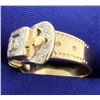 Image 2 : .28ct Total Weight Custom Designed Diamond Buckle Ring