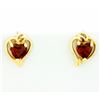 Image 1 : Garnet Heart Earrings