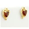 Image 2 : Garnet Heart Earrings