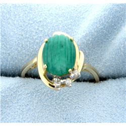 Jade and Diamond Ring