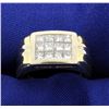 Image 1 : 18K Men's Invisible-Set 1.8ct TW Diamond Ring