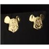 Image 2 : 10K Yellow Gold Mickey Mouse Earrings