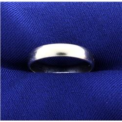 14K White Gold Wedding Band