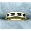 Image 1 : Sapphire & Diamond Band Ring