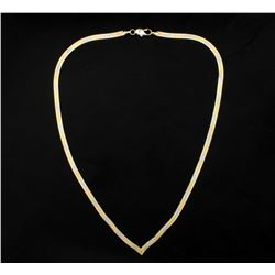 14K Italian Made Yellow, Rose & White Gold Necklace