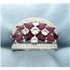 Image 1 : 18k Ruby, Diamond, and White Sapphire Fashion Ring