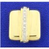 Image 1 : 18K Diamond Slide for Necklace or Omega