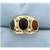 Image 1 : Emerald, Sapphire, and Ruby Ring