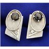 Image 2 : Diamond and Black Sapphire Cufflinks, Tie Tack, and Tuxedo Stud Set