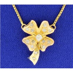 Diamond Flower Necklace