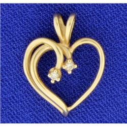 Heart with Diamonds Pendant