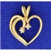 Image 1 : Heart with Diamonds Pendant