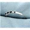 Image 2 : Blue Sapphire and Diamond Ring in Platinum over Sterling Silver
