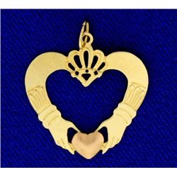 Rose & Yellow Gold Heart Pendant