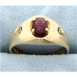 Rhodolite Garnet & Diamond Ring