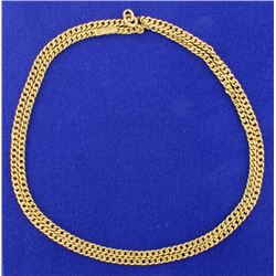 22 Inch Flat Curb Link Neck Chain