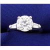 Image 1 : GIA Certified 2 1/2 ct TW Vintage Diamond Ring in Platinum