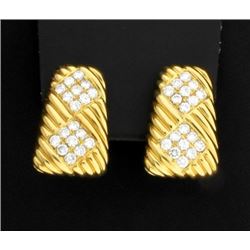 18K 3ct TW Diamond Earrings
