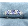 Image 1 : Sterling silver Ring with Lab Tanzanite